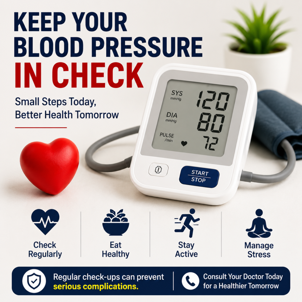 warning signs of high blood pressure infographic