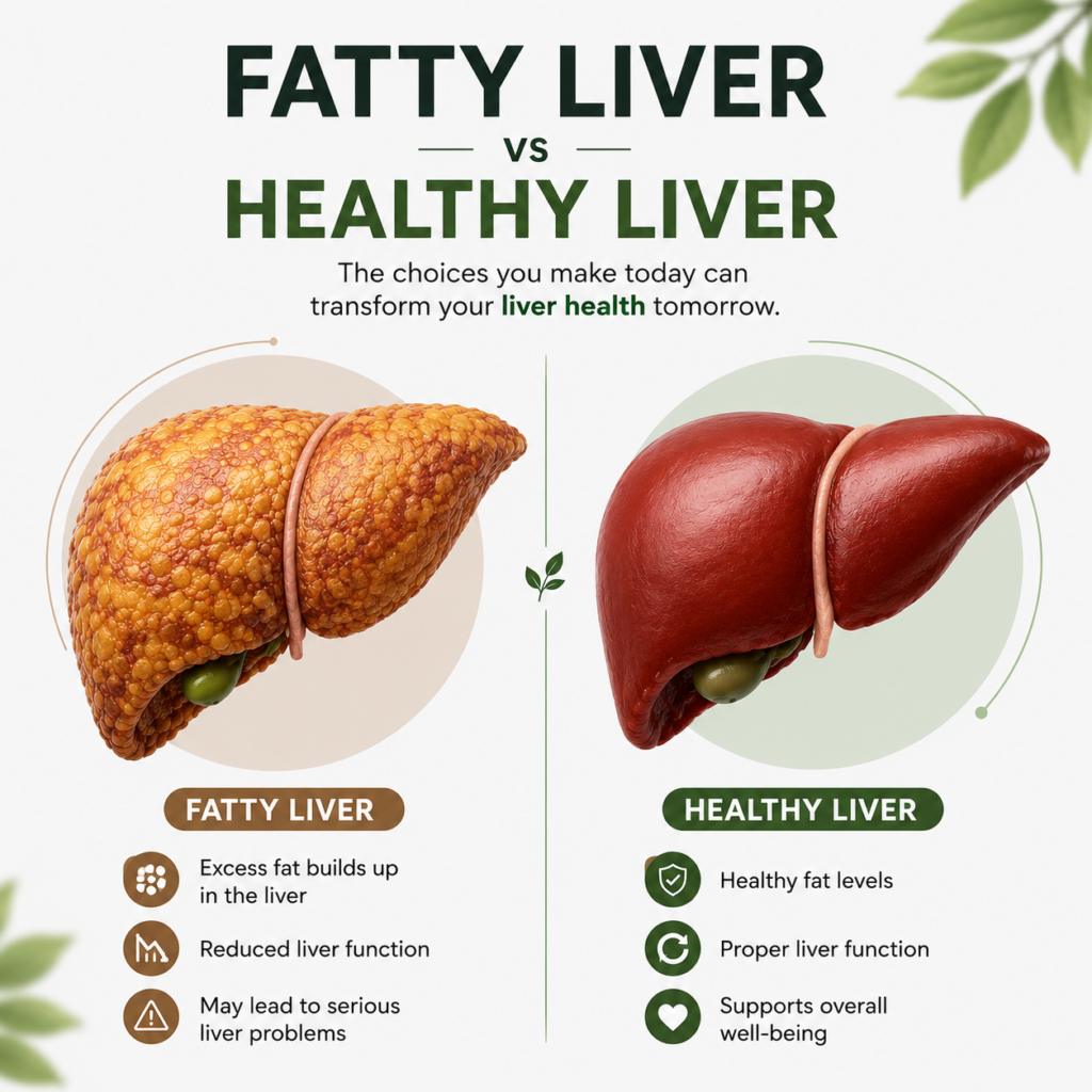 fatty live and healthy liver